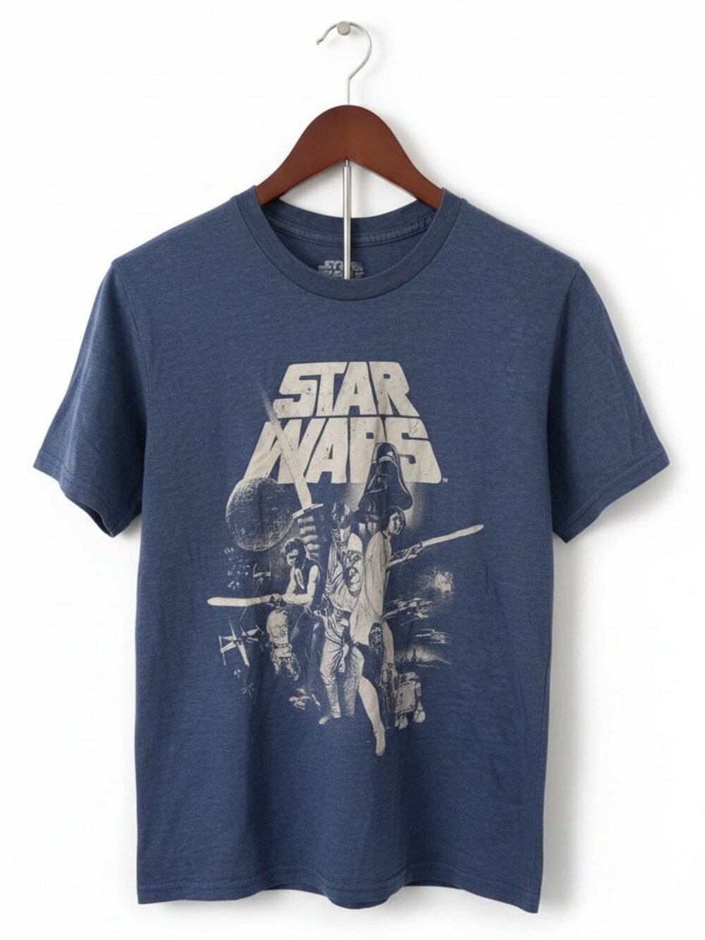 Star Wars Vintage‑Style Graphic Tee – Blue – Men’s Small